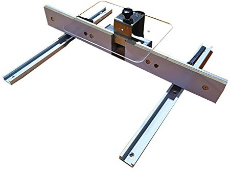 Jieotwice Holz Werkbank Aluminium Profilschiene mit T-Schiene Schiebebügel Holzbearbeitungswerkzeuge Oberfräse Tisch DIY Sägetisch