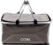 GEEZY 35L Insulated Picnic Basket Bag – Grey Large Collapsible Cool Bag with Sturdy Aluminium Frame, Weatherproof Oxford Fabric, Ideal for Picnics, Camping, Beach, Shopping
