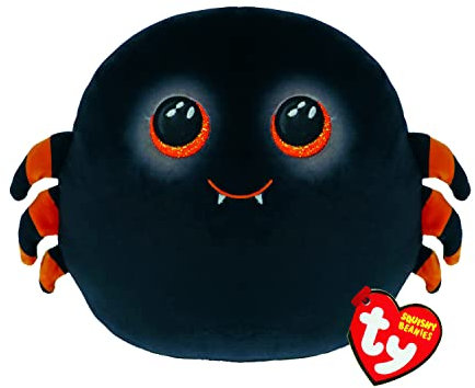 Ty UK Cobb Spider Squish a Boo 25,4 cm | Halloween 2022 Beanie Baby Soft Plush Toy | Collectible Cuddly Stuffed Teddy, Mehrfarbig, 39347