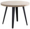 Home Heavenly® - Mesa Comedor Redonda Extensible Estilo Industrial SKADI. Mesa de 100 cm diámetro. 2 tramos extensión a 140 hasta 180 cm. (Roble Nordish - Negro)