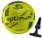 Optimum Classico All-Weather Football Ball - Stylish, Soft-Touch PVC, Even Pressure, Ideal for Training & Matches, Suitable for All Grounds - YELLOW - SIZE 5 - With Pump
