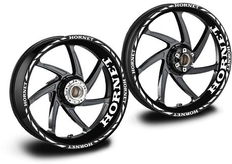 Adesivi cerchi moto compatibili con honda hornet bianchi 17 pollici