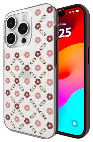 Coach iPhone 15 Pro Hülle, kompatibel mit MagSafe - Tea Rose