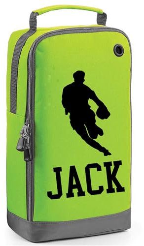 Always Looking Good Personalised Rugby Boot Bag Shoe Bag Rugby Player Gift Shoe Sports Bag with Name Rugby Player Design Sports Personalised Rugby Boot Bag Personalised Rugby Boot Bag Sports GiftLime