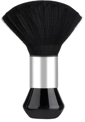 PAITOK Barber Neck Brushes for Hairdressers,Professional Soft Hair Cutting Cleaning Brush Salon Household Neck Duster Brush Barbering Equipment for Remove Shredded Hair (Black Handle)