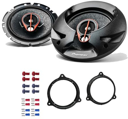 Pioneer TS-R1750S Lautsprecher mit Einbauset passend für Dacia Lodgy (N16) ab 2012 Türen vorne 500 Watt 165mm 3 Wege Koax