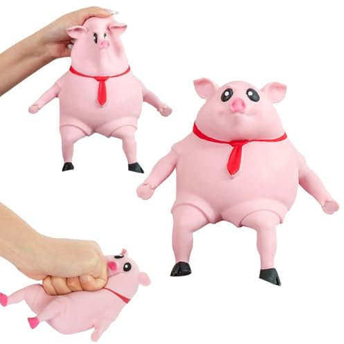 Anti Stress Schwein, Squishy Pig, Süßes Dekompressions Schwein, Rosa Piggy Squeeze Toy Antistress Schweinchen, Splash Piggy, Schweine Stressabbau Spielzeug, für Freizeit Unterhaltung Sensorik Autismus
