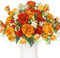 Floweroyal 4 Bündel Pfingstrose Künstliche Blumen Orangegelb Blumen Seidenpfingstrosen Blumensträuße für Hochzeit Partei Tischaufsätze Blumenarrangement Heim Küche Dekor