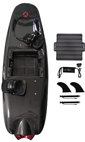 KHYTEBV Jet Powered Surfboard Kit Elektrisches Surfboard aus Kohlefaser mit 2 Finnen Schnelle Wassersport-Kits 1 Stunde Akkulaufzeit für Surfboard-Modifikation