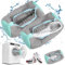 WYFDCZZP Sacchetto per Lavare Scarpe, Sacchetto Scarpe Lavatrice, Borsa per Lavaggio Scarpe Lavatrice, Rete Scarpe Lavatrice con Cerniera, Protegge Le Scarpe dai Danni (Grigio 2pcs)