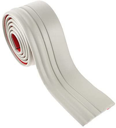 HOMSFOU Selbstklebende und Sockelleiste 2 Meter Rolle Wasserfest aus NBR Einfach zu Verwenden für Dekoration Wand Taille und Bodennähte