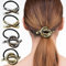 4 Pcs Metal Geometric Hair Tie Elastic Ponytail Holder Hair Cuff Metal Cuff Wrap for Thin Thick Hair Fashion Hair Rope Stretch Hair Band Scrunchies Cute Hair Accessories for Women Girls