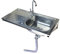 WWERTYY Lavatoio da Giardino con Montaggio a Parete,Lavello Cucina 1 Vasca in Acciaio Inox,Lavandino da Esterno,Lavabo Bagno Sospeso,Lavelli Commerciale con Rubinetto,per Camper,Ristorante,Lavanderia