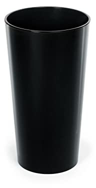 Tymar Macetero alto interior, macetero grande, color negro, diámetro de 19 cm