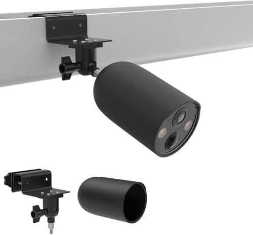 TIUIHU Supporto per grondaia per fotocamera esterna TP-Link Tapo C425, supporto per fotocamera regolabile con custodia in silicone, accessorio per telecamera di sorveglianza TP-Link Tapo C425