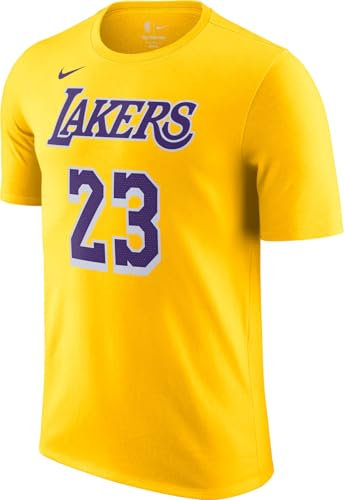 Nike Los Angeles Lakers NBA-T-Shirt Für Herren, Amarillo/James Lebron 23, DR6380-734, XL