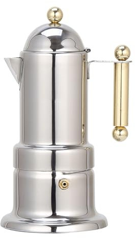 RKJRTK In Acciaio Inox Mokas Pentole Koper Espresso Con Valvola di Sicurezza E Macchina Ergonomica Caffè