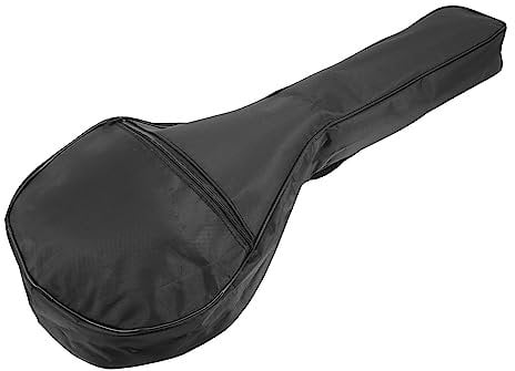 Kisangel Mandolin Bag with Strap Portable Single Layer Mandolin Holder Lightweight Instrument Storage Case for Musicians Padded Carrying Pouch