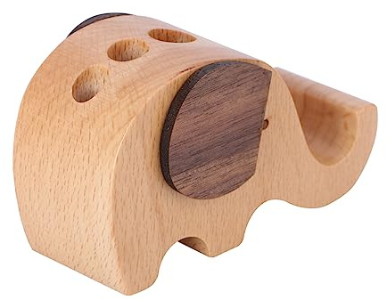 Veemoon 2pcs Elephant Shape Cell Phone Holder Desk Stand Pen Pot Decorative Organizer