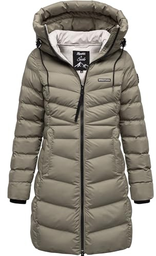 REPUBLIX Damen Gefütterte Winter Jacke Mantel Parka mit großer Kapuze RJ-8023