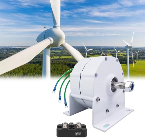 Generador de imán permanente de baja rpm de 6000 W, alternador de CA de imán permanente trifásico sin engranajes de 12 V, 24 V y 48 V, generador de turbina eólica con rectificador(48V)