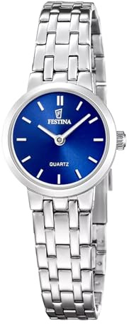 Festina Damenuhr Analog aus Edelstahl 316L | Quarzuhr, Widerstandsfähiges Mineralglas, Wasserdicht 5 ATM, F20746/4, Mademoiselle