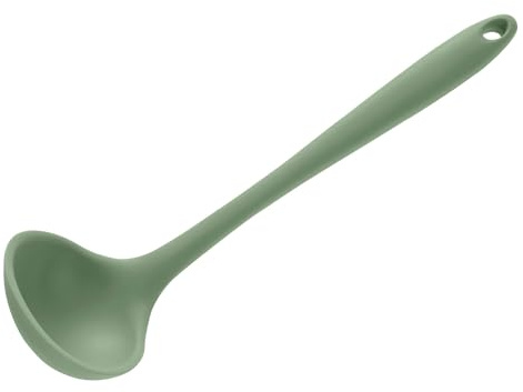 Wiltshire Silicone Ladle, Soup Serving Spoon, Heat-Resistant Utensil, Moss | Non-Stick Non-Scratch, 28x8.3x7cm