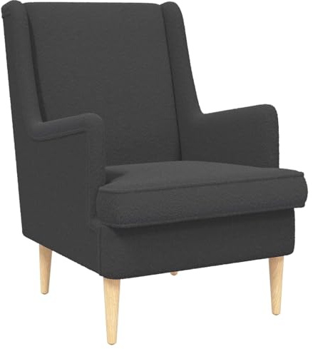 vidaXL Sessel Dunkelgrau Bouclé, Sessel, modernes Design, Bequeme Sitzfläche, Boucle-Stoff, funktionaler Metallrahmen, stylisches Wohnzimmer
