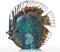 Tooarts Glas Skulptur Heimdekoration Glas Fische moderne Skulptur Bunt gepunktete tropische Fische Typ 1