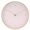 LUUK LIFESTYLE Wanduhr mit Quarz Uhrwerk ohne Ticken, Schlichtes und modernes Design mit gut lesbaren Ziffern, Deko Geschenk in Rosa und Gold