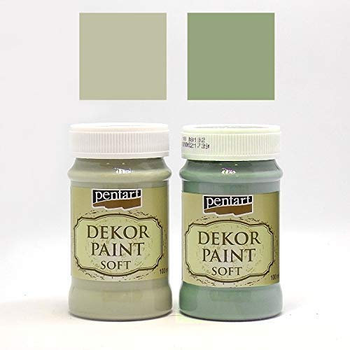 Zita`s Creative Dekor Paint Chalky Set 2x100ml - Set 12. Kreidefarbe, Vintagefarbe, Mattfarbe, Bastelfarbe