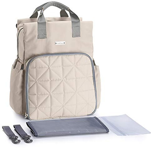 SONARIN Wasserdicht Multifunktions Baby Wickelrucksack Wickeltasche mit Wickelunterlage,Kinderwagen Riemen,Laptop stoßsichere Tasche,Flasche Isolierte Taschen,Große Kapazität,Waschmaschinenfest(Khaki)