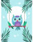 Wee Blue Coo LTD Kawaii Owl Swing Large Art Print Poster Wall Decor Große Kunst Wand Deko