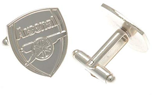 Arsenal FC versilberte Wappen-Manschettenknöpfe (Einheitsgröße) (Silber)