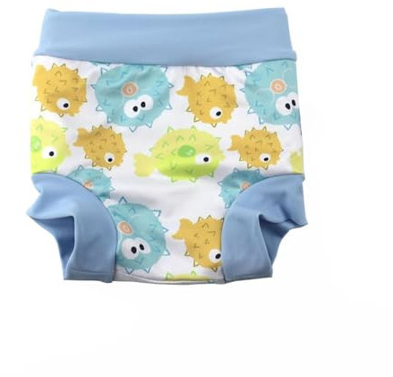 BabyPreg Bambino Bambini Nuotare Pannolini Copertura Pannolino a Vita Alta Shorts di Nuoto di Protezione del Ventre (2-3 anni, Azzurro)