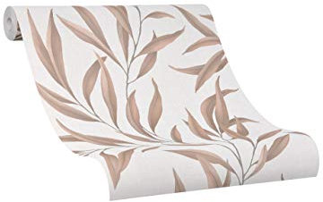 marburg Tapete Beige Kupfer Floral Natur Muster Für Schlafzimmer oder Wohnzimmer Made in Germany 10,05m x 0,53m