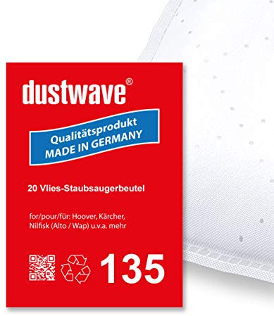 Dustwave Lot de 20 sacs filtrants pour aspirateur Kärcher A 2111 avec micro filtre