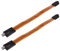YILIANDUO 2 x 31,8 cm/12,5inch Plat Passe-Fenêtre Sat Câble Ultra Mince à Fil Plat TV Satellite Line F Femelle Connecteur pour Portes fenêtres-Cuivré