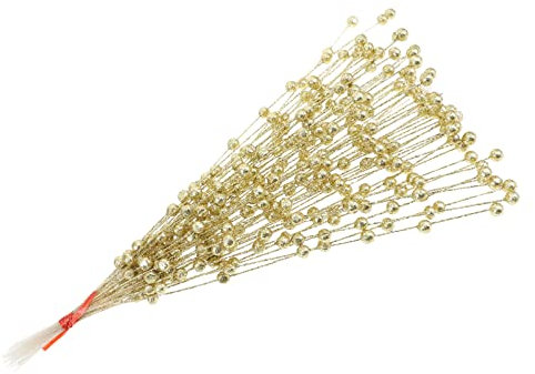 FAVOMOTO Künstliche Beerenzweige Künstliche Beerenzweige Dekozweige Beeren Picks Deko Beere Zweige Kunstblumen DIY Basteln für Blumenstrau? Kranz Girlande Tischdeko Gold
