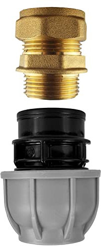 mdpe Water Supply Pipe Compression Connector/Fittings/Joiners to Copper Pipe connectors (20mm mdpe straight-15mm Copper Straight)