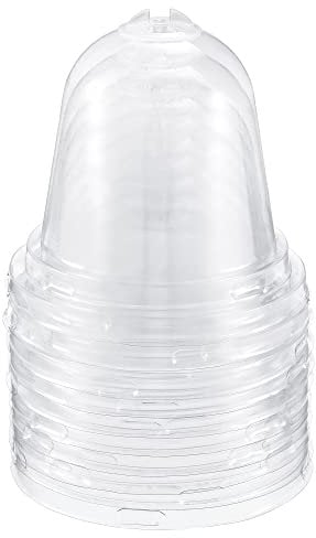 PATIKIL 3.4 Plant Humidity Dome, 10Pcs Round Plastic Garden Cloche Dome Plant Cover Reusable for Outdoor Frost Freeze Protection Mini Greenhouse, Clear 8.8cm