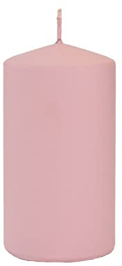 INNA-Glas Stumpenkerze LYCANTHIA, Frosted Pastel, altrosa, 13cm, Ø7cm, 52h | Votivkerze