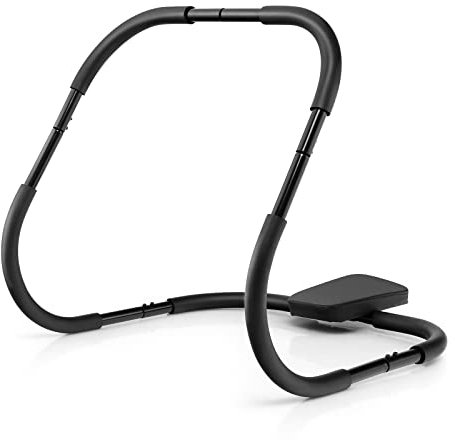 COSTWAY Ab Cruncher, Abdominal Trainer Sit Up Exercise Roller with Head Support, Core and Abs Workout Machine for Home Gym Fitness (Black)