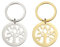 ZDHC 2 Pcs Stainless Steel Family Tree of Life Keychain Circle Plant Garden Keyring for Car Keys Bag Charm Accessories