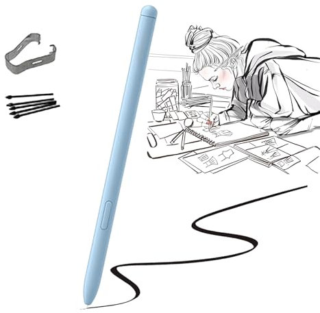 Galaxy Tab S6 Lite Stylet de Rechange (sans Bluetooth) pour Samsung Galaxy Tab S6 Lite (EJ-PP610) Stylet Touch S Pen + Pointes de Rechange (Angora, Bleu)