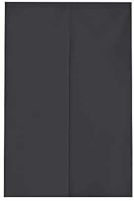 Odot Japanischer Noren Lang Vorhang Türvorhang, Einfarbig Gardinen Tür Vorhang Tapisseri Leinen Stoff kurz Vorhänge Restaurant Küche Türvorhänge Schattierung Hälfte Vorhang (90x180cm,Schwarz)