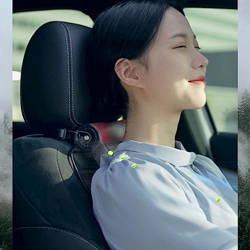Tbest Car Seat Ventilation Fan, Car Seat Cooling Fan USB Charging Bladeless 3 Speed Rear Pillow Headrest Back Seat Wind Cooler Ventilation Fan (Red)