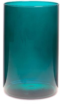 INNA-Glas Glas Vase Zylinder Sanya Earth, cyanblau-klar, 25 cm, Ø 18 cm - Deko Vase/Kerzenglas