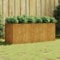 ADWOA Fioriera Rialzata da Giardino 200x80x80 cm in Acciaio Corten,Fioriera da Esterno, Orto Verticale Rialzato da Esterno per Balcone e Giardino, Mini Orto Rialzato per Piantine, Giardino Verticale d