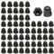 Nylon Dome Cap Nuts 100 Pcs M8 (8mm) Thread Hex Acorn Cap Nuts for Screws Bolts, Black